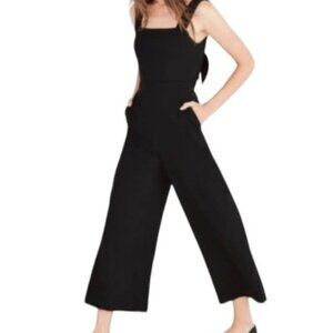 Madewell black square neck jumpsuit